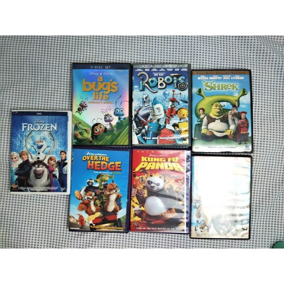 Lot of 7 DreamWorks Kids Animated DVD Shrek Madagascar Kung Fu Panda A Bugs Life - Picture 3 of 14